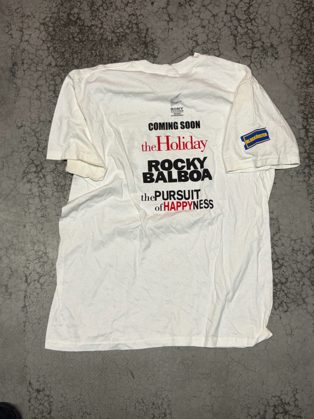Vintage Y2K Blockbuster Casino Royale Rocky Balboa Movie Promo T shirt Size L